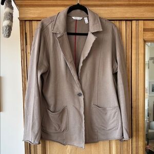 Peace Love World Taupe Blazer Large